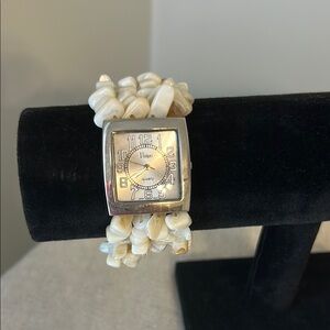 Women's Cream Beaded/Stone Vivani Watch